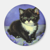 Van Gogh Tuxedo Kitten Magneet (Voorkant)