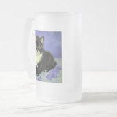Van Gogh Tuxedo Kitten Matglas Bierpul (Voorkant links)