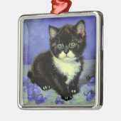 Van Gogh Tuxedo Kitten Metalen Ornament (Links)