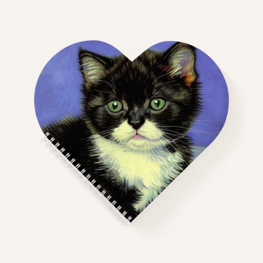 Van Gogh Tuxedo Kitten Notitieboek (Voorkant)