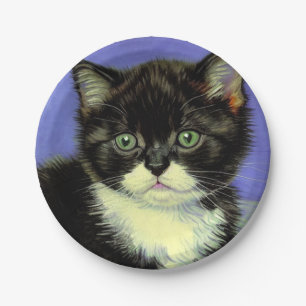 Van Gogh Tuxedo Kitten Papieren Bordje