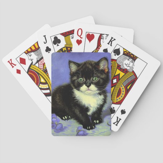 Van Gogh Tuxedo Kitten Pokerkaarten (Achterkant)