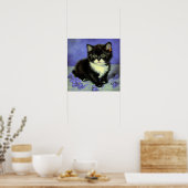 Van Gogh Tuxedo Kitten Poster (Keuken)
