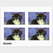 Van Gogh Tuxedo Kitten Rechthoekige Sticker (Vel)
