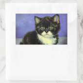 Van Gogh Tuxedo Kitten Rechthoekige Sticker (Tas)