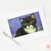 Van Gogh Tuxedo Kitten Rechthoekige Sticker (Envelop)