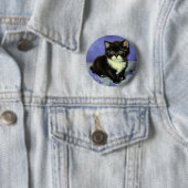 Van Gogh Tuxedo Kitten Ronde Button 5,7 Cm (In situ)