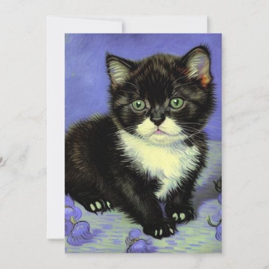 Van Gogh Tuxedo Kitten Save The Date (Voorkant)