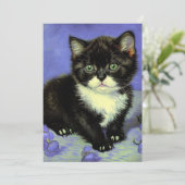 Van Gogh Tuxedo Kitten Save The Date (Staand voorkant)