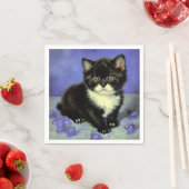 Van Gogh Tuxedo Kitten Servet (Insitu)