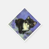 Van Gogh Tuxedo Kitten Servet (Hoek)