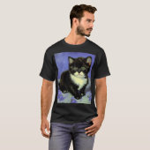 Van Gogh Tuxedo Kitten T-shirt (Voorkant volledig)
