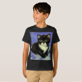 Van Gogh Tuxedo Kitten T-shirt (Voorkant volledig)