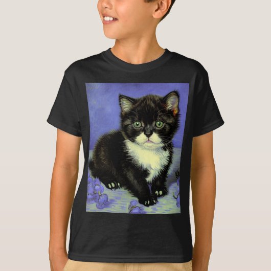Van Gogh Tuxedo Kitten T-shirt (Voorkant)