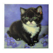 Van Gogh Tuxedo Kitten Tegeltje (Voorkant)