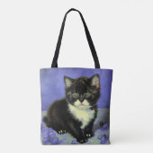 Van Gogh Tuxedo Kitten Tote Bag (Achterkant)