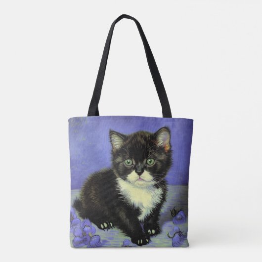 Van Gogh Tuxedo Kitten Tote Bag (Achterkant)