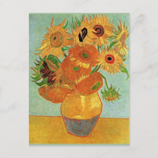 Van Gogh - Twaalf zonnebloemen Briefkaart (Voorkant)