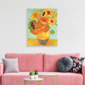 Van Gogh - Twaalf zonnebloemen Canvas Afdruk (Insitu (Woonkamer))