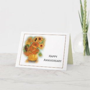 Van Gogh twaalf zonnebloemen gelukkig jubileum Kaart
