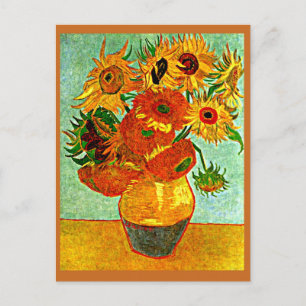 Van Gogh - Twaalf zonnebloemen met mat Briefkaart