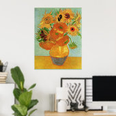 Van Gogh - Twaalf zonnebloemen Poster (Thuiskantoor)