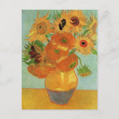 Van Gogh Twaalf Zonnebloemen,  sparen de Datum Aankondigingskaart (Voorkant)