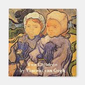 Van Gogh, twee kinderen,  impressionistische kunst Magneet (Voorkant)