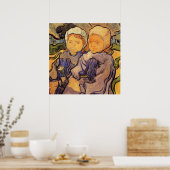 Van Gogh, twee kinderen, impressionistische kunst Poster (Keuken)