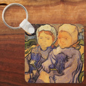 Van Gogh, twee kinderen, impressionistische kunst Sleutelhanger (Voorkant)