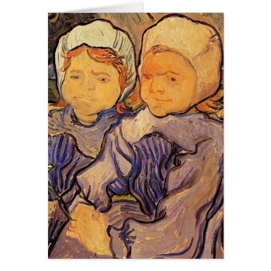Van Gogh, Twee Kinderen, Vintage Impressionisme Ku (Voorkant)