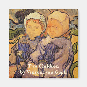 Van Gogh, Twee Kinderen, Vintage Impressionisme Ku Magneet
