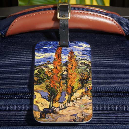Van Gogh - Twee populieren op een heuvel Bagagelabel (Voorkant Insitu 2)