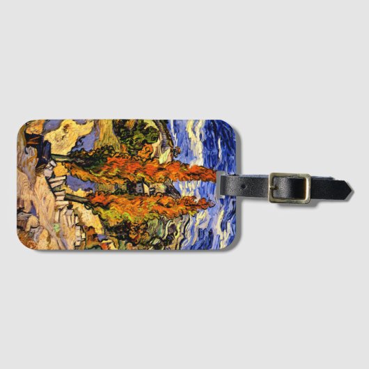 Van Gogh - Twee populieren op een heuvel Bagagelabel (Voorkant (horizontaal))