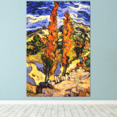 Van Gogh - Twee populieren op een heuvel Canvas Afdruk (Insitu (Houten vloer))