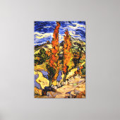 Van Gogh - Twee populieren op een heuvel Canvas Afdruk (Voorkant)