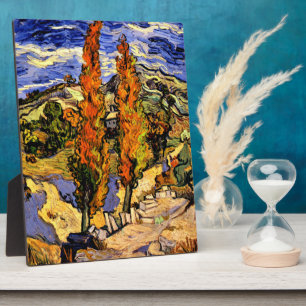 Van Gogh - Twee populieren op een heuvel Fotoplaat