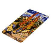 Van Gogh - Twee populieren op een heuvel Magneet (Linkerzijde)