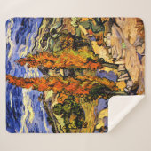 Van Gogh - Twee populieren op een heuvel Sherpa Deken (Voorkant (horizontaal))