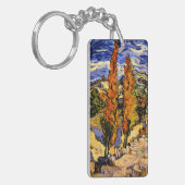 Van Gogh - Twee populieren op een heuvel Sleutelhanger (Voorkant Links)