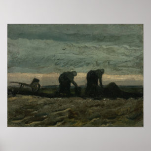 Van Gogh - twee vrouwen op de gezondheid Poster