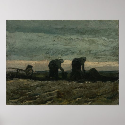 Van Gogh - Twee vrouwen op de hei Poster (Voorkant)