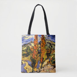 Van Gogh - Two Poplars on a Hill - 1889 Tote Bag
