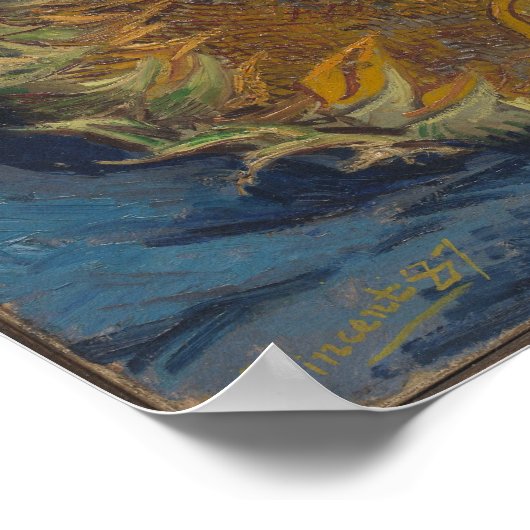 Van Gogh Two Sunflowers Original Art Masterpiece  Poster (Hoek)