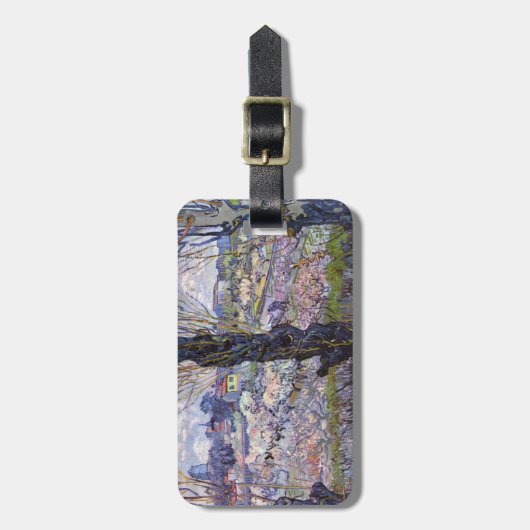 Van Gogh Uitzicht Arles Bloeiende tuin Bagagelabel (Voorkant verticaal)