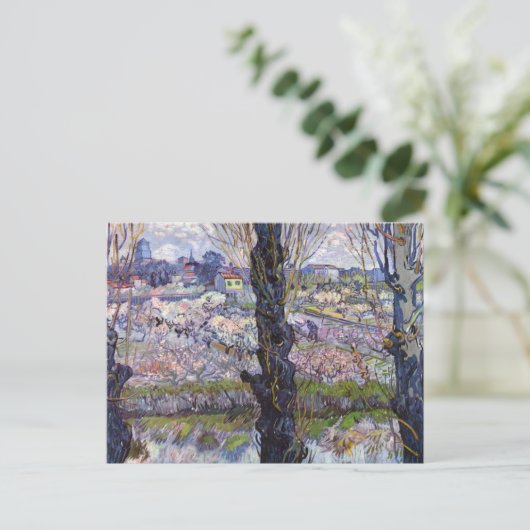 Van Gogh Uitzicht Arles Bloeiende tuin Briefkaart (Staand voorkant)