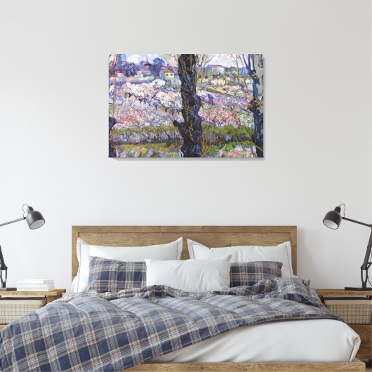 Van Gogh Uitzicht Arles Bloeiende tuin Canvas Afdruk (Insitu (Slaapkamer))