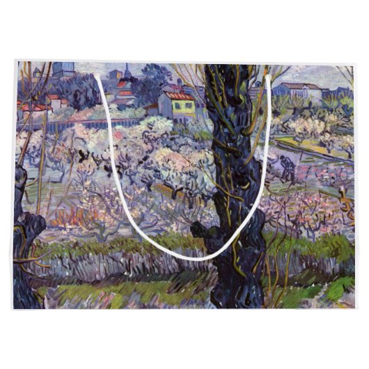 Van Gogh Uitzicht Arles Bloeiende tuin Groot Cadeauzakje (Achterkant)