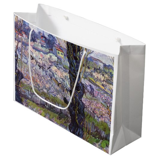 Van Gogh Uitzicht Arles Bloeiende tuin Groot Cadeauzakje (Voorkant Gekanteld)