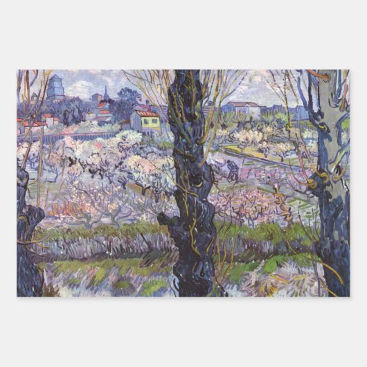 Van Gogh Uitzicht Arles Bloeiende tuin Inpakpapier Vel (Voorkant)